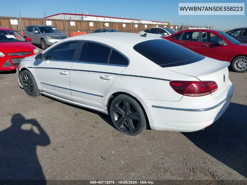 2013 Volkswagen Cc R-Line VIN: WVWBN7AN5DE558223 Lot: 40712978