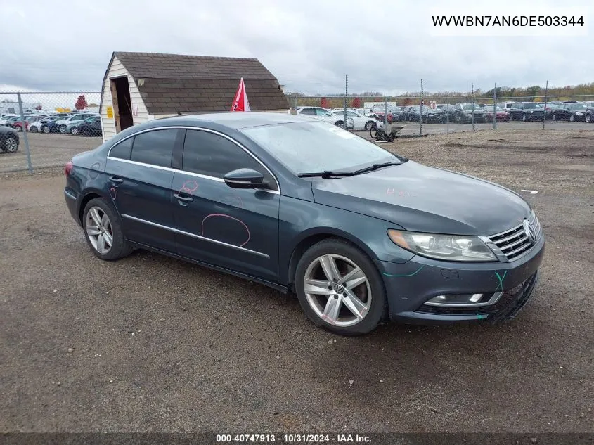 2013 Volkswagen Cc 2.0T Sport VIN: WVWBN7AN6DE503344 Lot: 40747913