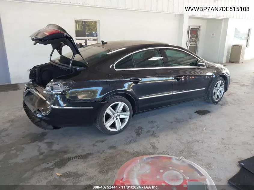 2013 Volkswagen Cc 2.0T Sport VIN: WVWBP7AN7DE515108 Lot: 40752441