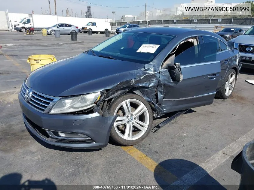 2013 Volkswagen Cc 2.0T Sport Plus VIN: WVWBP7AN9DE501999 Lot: 40765763