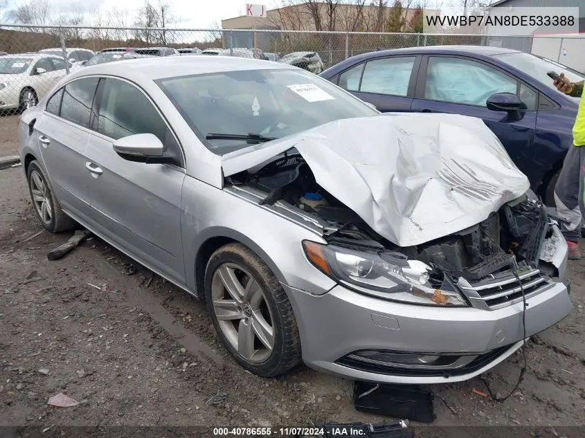 2013 Volkswagen Cc 2.0T Sport VIN: WVWBP7AN8DE533388 Lot: 40786555