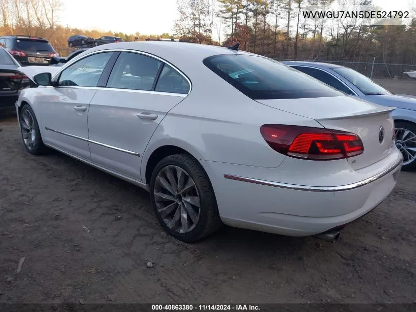 2013 Volkswagen Cc 3.6L Vr6 Executive VIN: WVWGU7AN5DE524792 Lot: 40863380