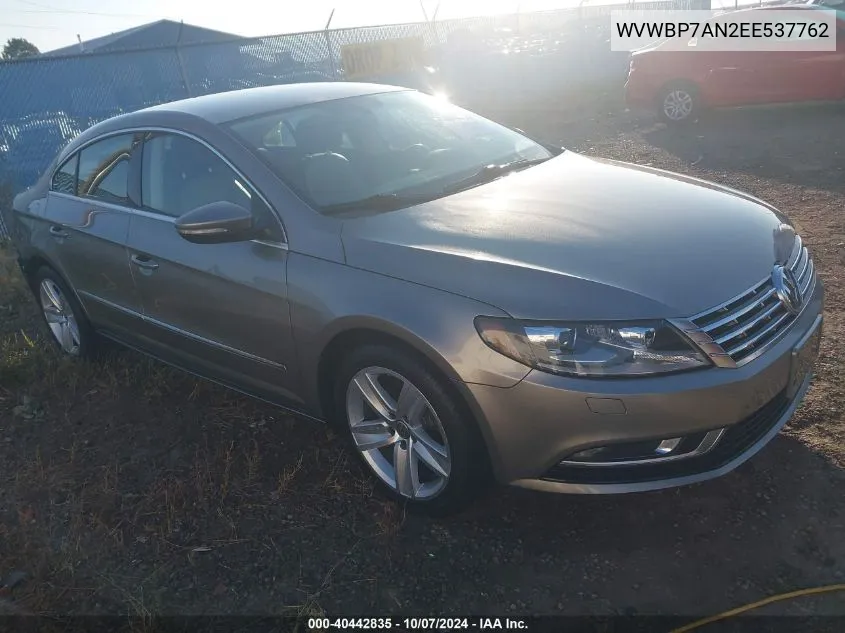 2014 Volkswagen Cc 2.0T Sport VIN: WVWBP7AN2EE537762 Lot: 40442835