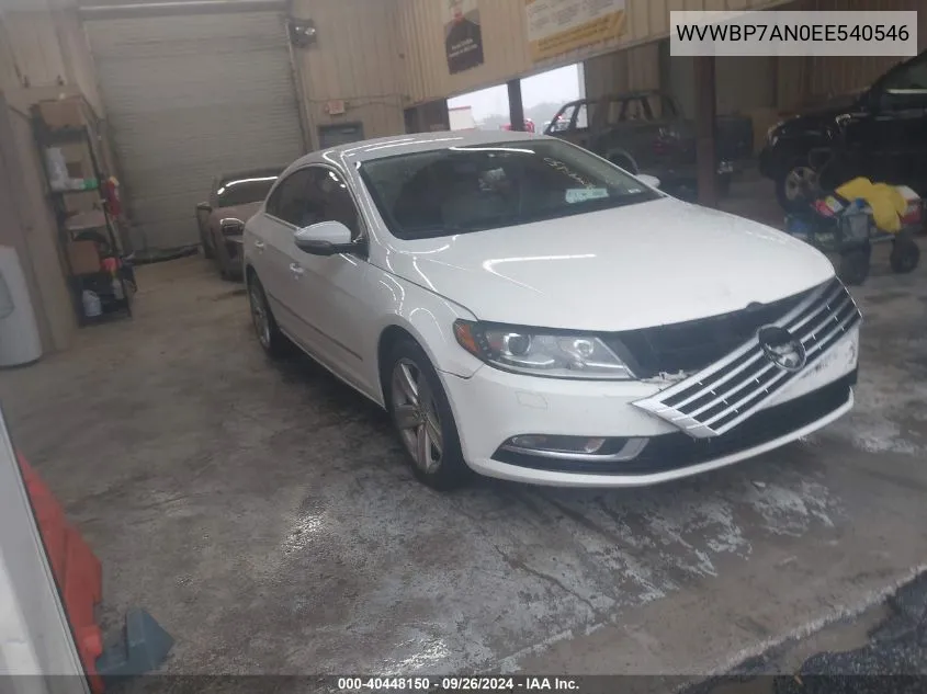 2014 Volkswagen Cc Sport VIN: WVWBP7AN0EE540546 Lot: 40448150