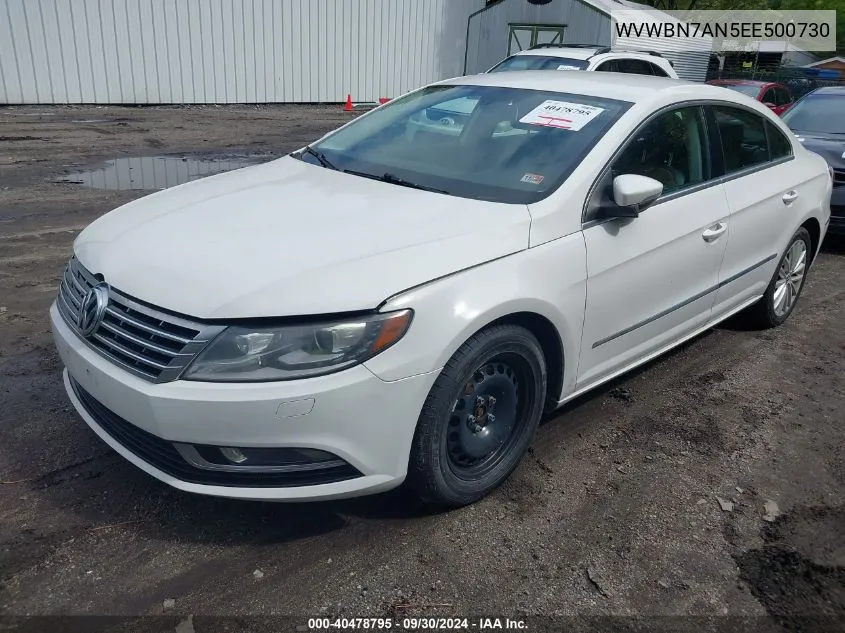 2014 Volkswagen Cc 2.0T Sport VIN: WVWBN7AN5EE500730 Lot: 40478795