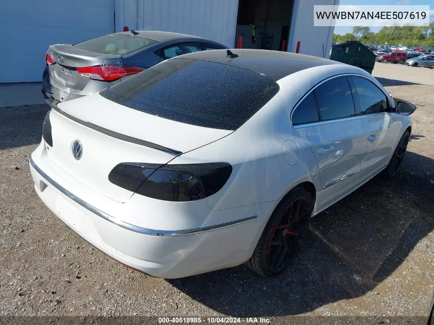 WVWBN7AN4EE507619 2014 Volkswagen Cc 2.0T Sport