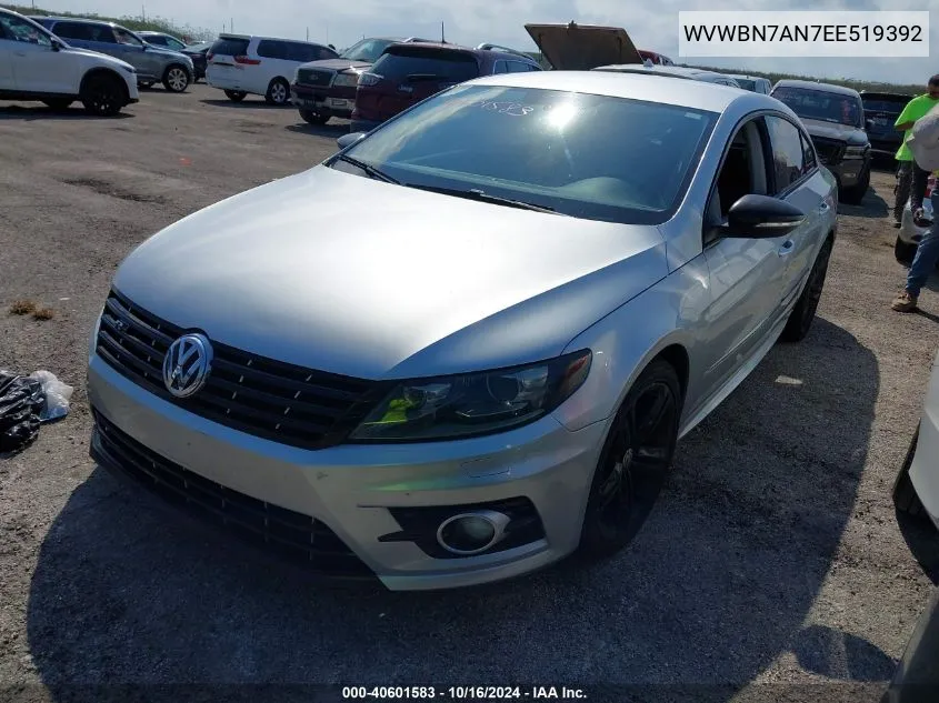 2014 Volkswagen Cc 2.0T R-Line VIN: WVWBN7AN7EE519392 Lot: 40601583