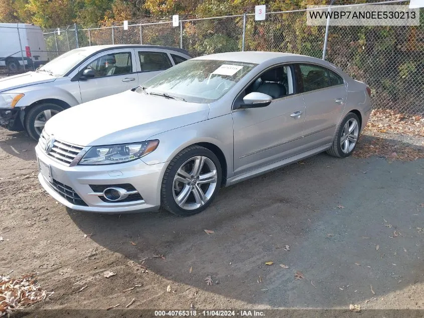 2014 Volkswagen Cc 2.0T R-Line VIN: WVWBP7AN0EE530213 Lot: 40765318