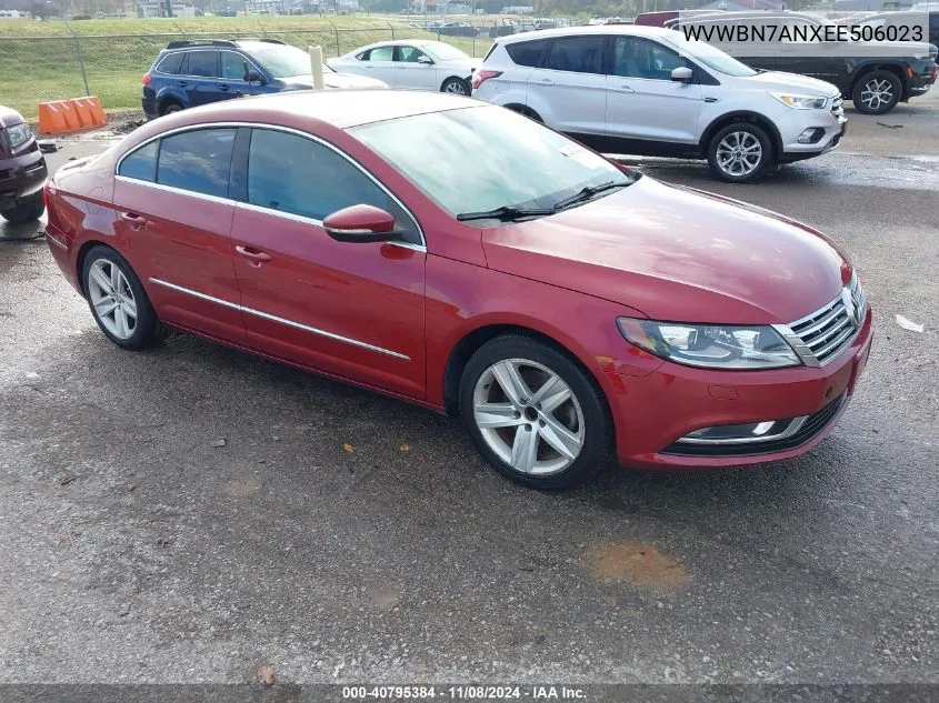 2014 Volkswagen Cc 2.0T Sport VIN: WVWBN7ANXEE506023 Lot: 40795384