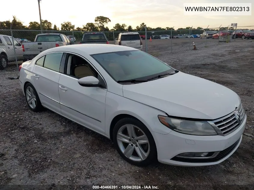 2015 Volkswagen Cc Sport VIN: WVWBN7AN7FE802313 Lot: 40466391