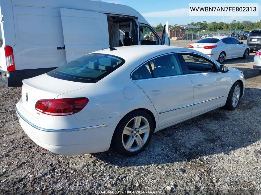 2015 Volkswagen Cc Sport VIN: WVWBN7AN7FE802313 Lot: 40466391