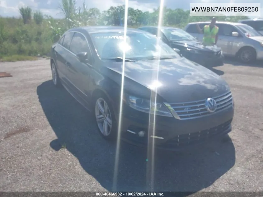 2015 Volkswagen Cc 2.0T R-Line VIN: WVWBN7AN0FE809250 Lot: 40466982