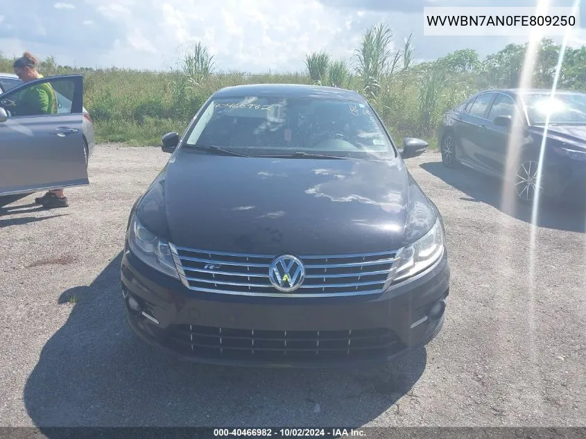 2015 Volkswagen Cc 2.0T R-Line VIN: WVWBN7AN0FE809250 Lot: 40466982