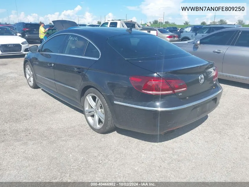 WVWBN7AN0FE809250 2015 Volkswagen Cc 2.0T R-Line