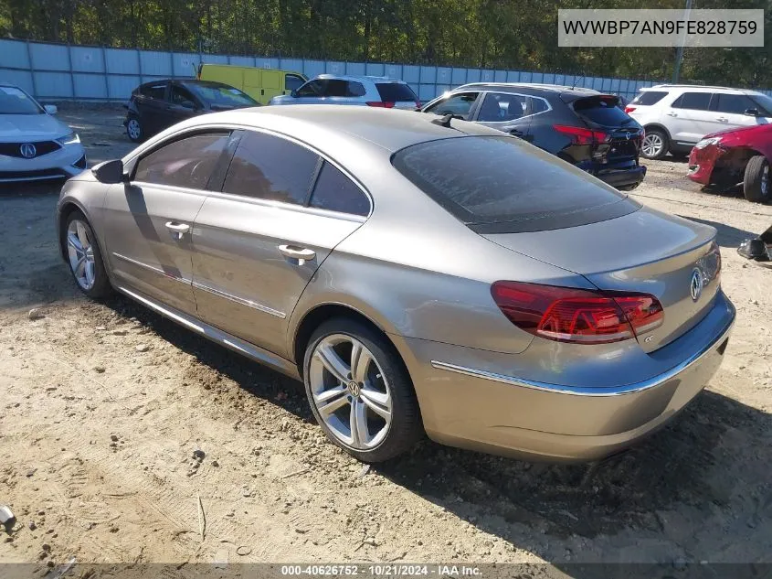 WVWBP7AN9FE828759 2015 Volkswagen Cc 2.0T R-Line