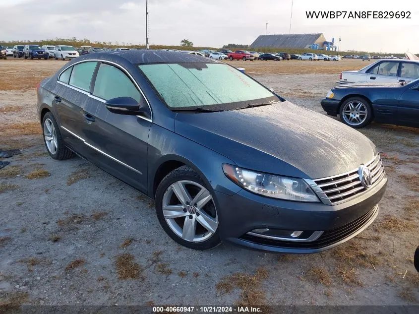 2015 Volkswagen Cc Sport VIN: WVWBP7AN8FE829692 Lot: 40660947