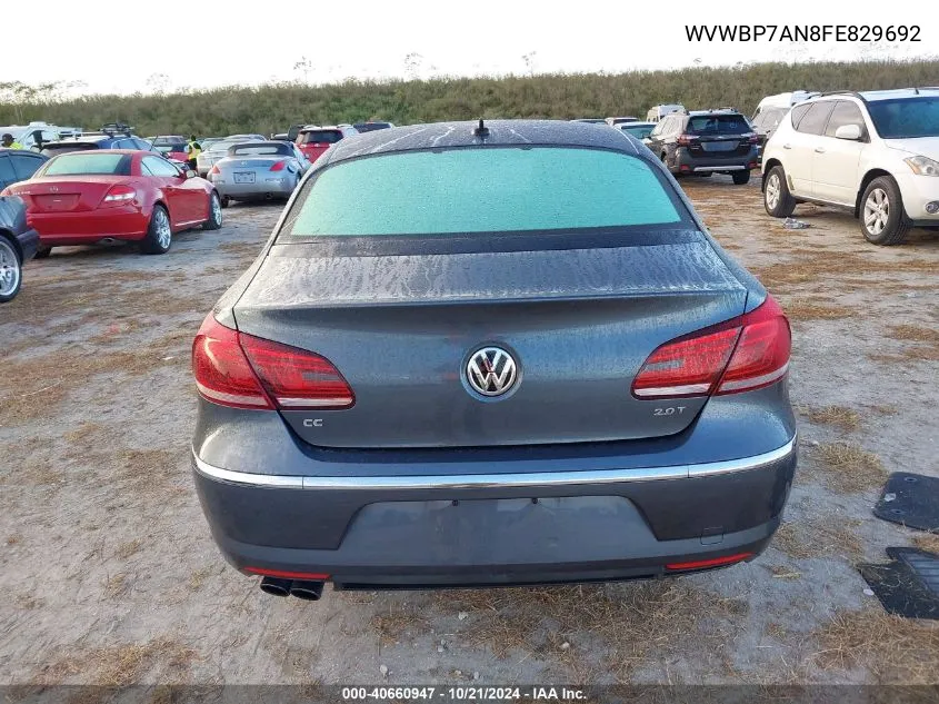 WVWBP7AN8FE829692 2015 Volkswagen Cc Sport