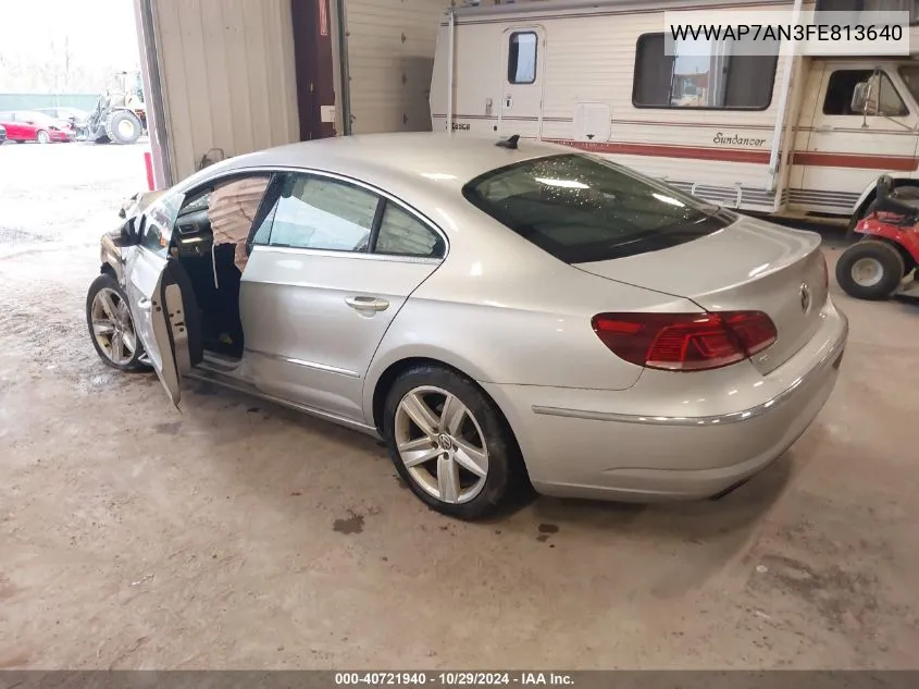 2015 Volkswagen Cc 2.0T Sport VIN: WVWAP7AN3FE813640 Lot: 40721940