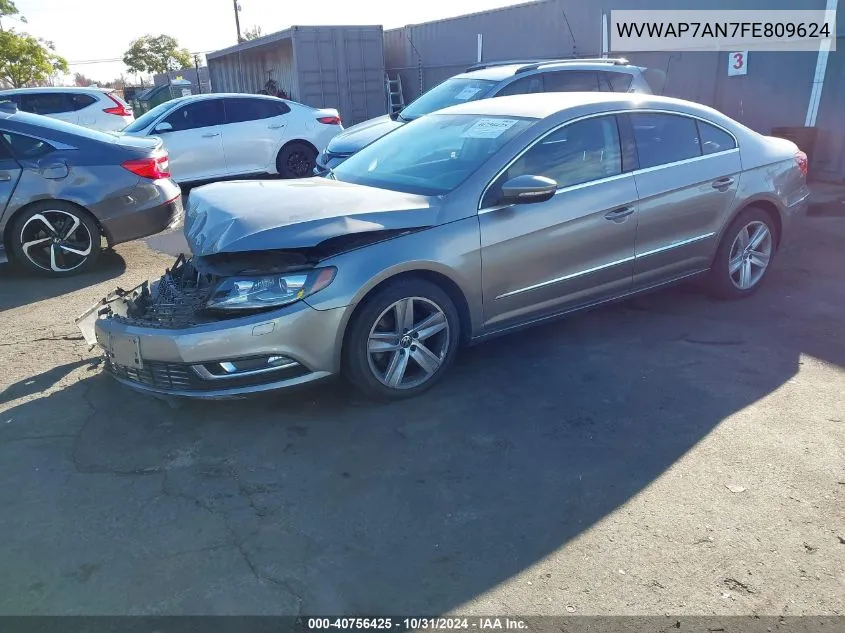 2015 Volkswagen Cc 2.0T Sport VIN: WVWAP7AN7FE809624 Lot: 40756425