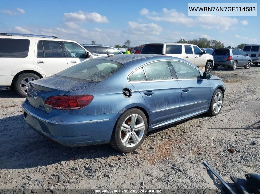 2016 Volkswagen Cc 2.0T R-Line VIN: WVWBN7AN7GE514583 Lot: 40597807