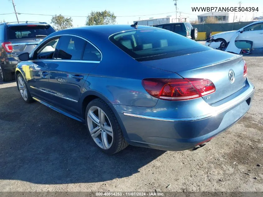 WVWBP7AN6GE504394 2016 Volkswagen Cc 2.0T R-Line