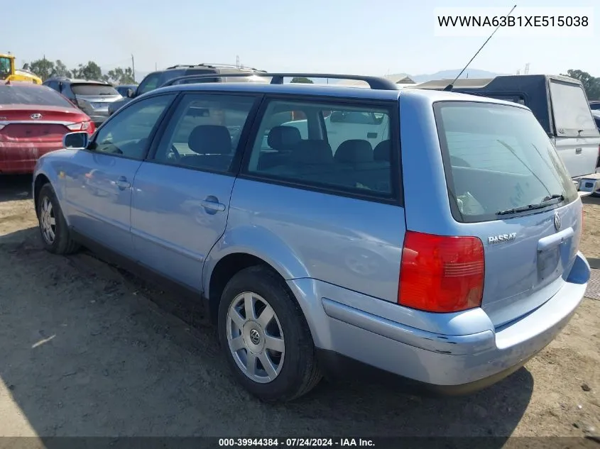 WVWNA63B1XE515038 1999 Volkswagen Passat Gls