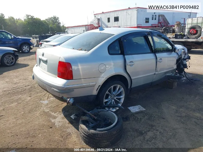 2001 Volkswagen Passat Gls VIN: WVWAC63B41P009482 Lot: 40139546