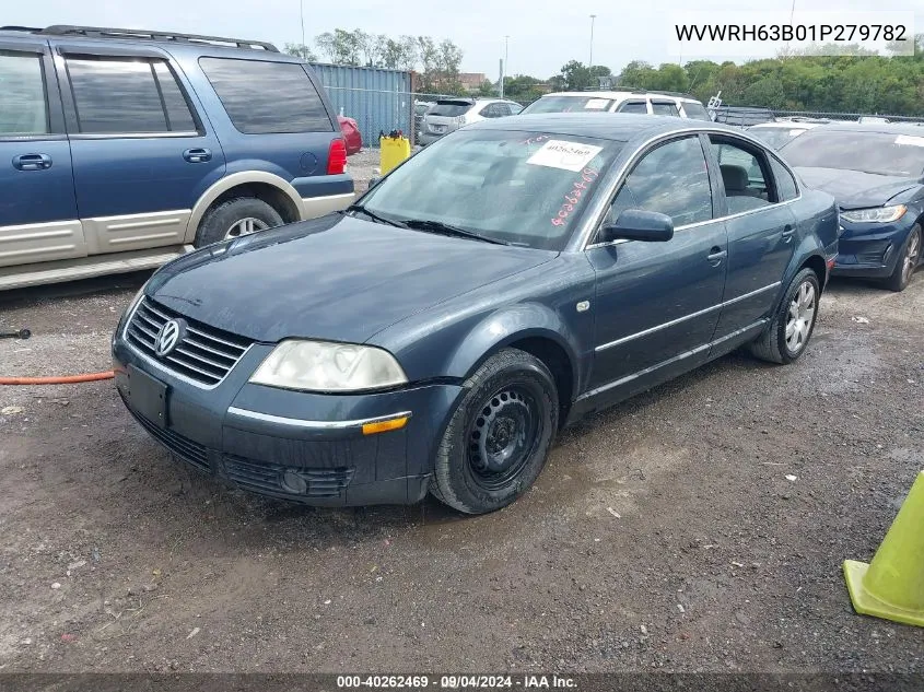 2001 Volkswagen Passat Glx VIN: WVWRH63B01P279782 Lot: 40262469