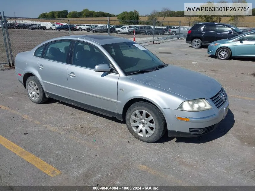 2001 Volkswagen Passat Gls VIN: WVWPD63B01P267764 Lot: 40464004