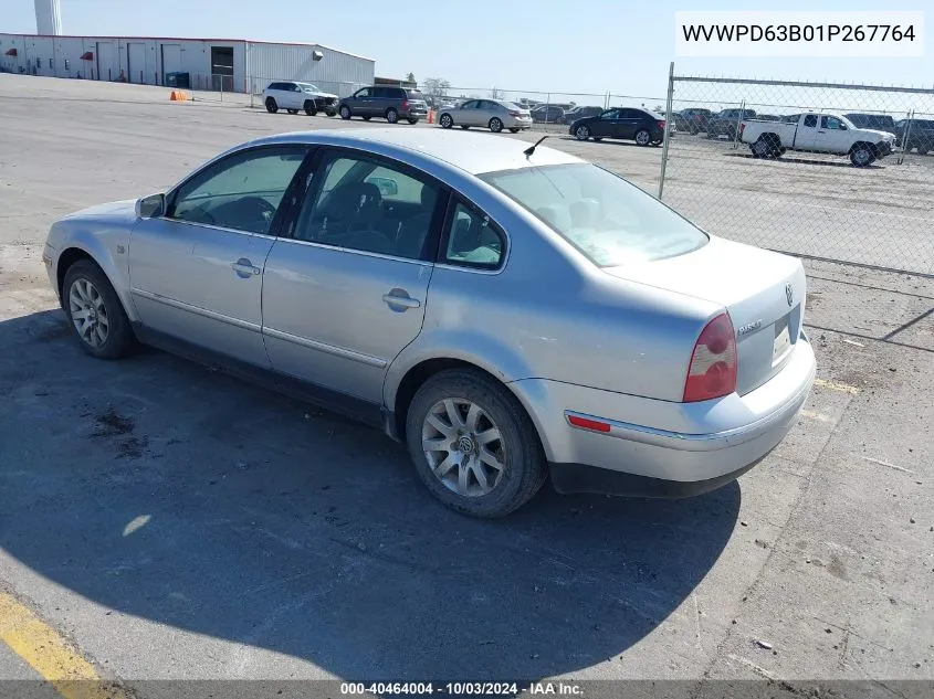 2001 Volkswagen Passat Gls VIN: WVWPD63B01P267764 Lot: 40464004