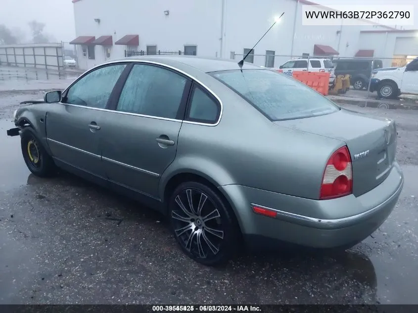 WVWRH63B72P362790 2002 Volkswagen Passat Glx