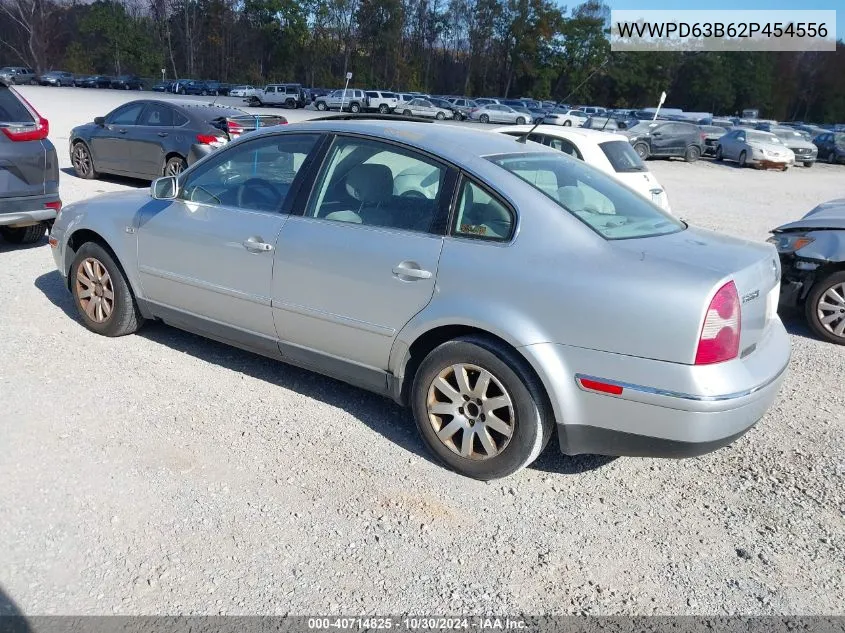 2002 Volkswagen Passat Gls VIN: WVWPD63B62P454556 Lot: 40714825