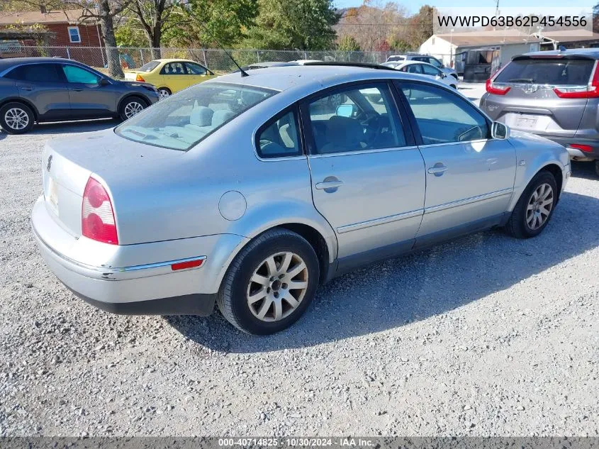 2002 Volkswagen Passat Gls VIN: WVWPD63B62P454556 Lot: 40714825