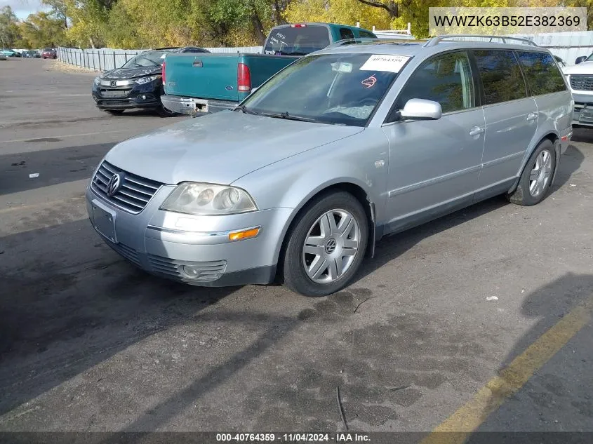 2002 Volkswagen Passat W8 VIN: WVWZK63B52E382369 Lot: 40764359