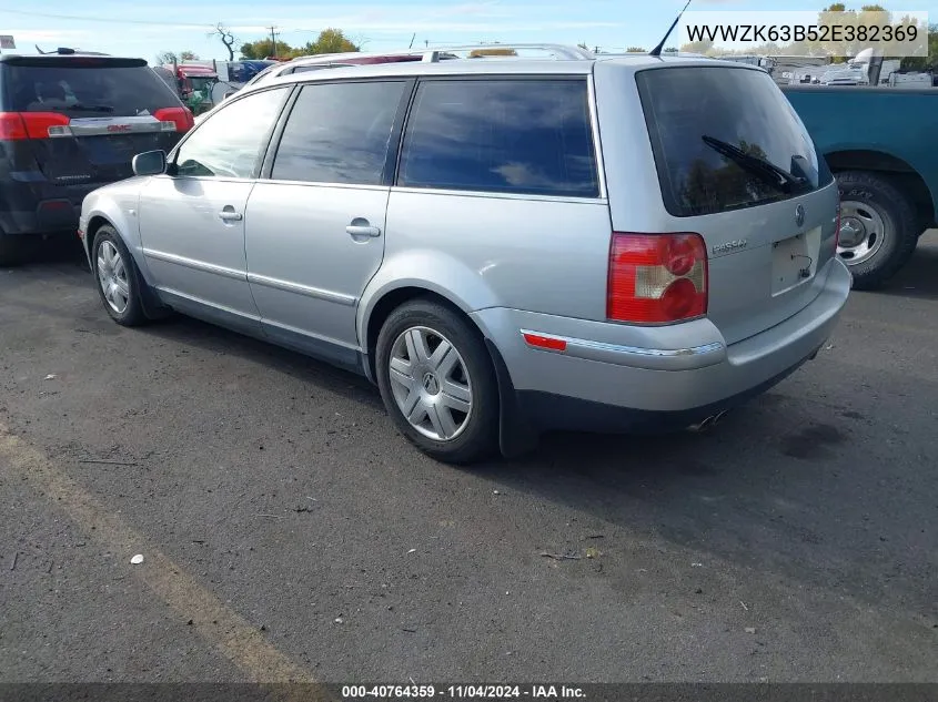 2002 Volkswagen Passat W8 VIN: WVWZK63B52E382369 Lot: 40764359