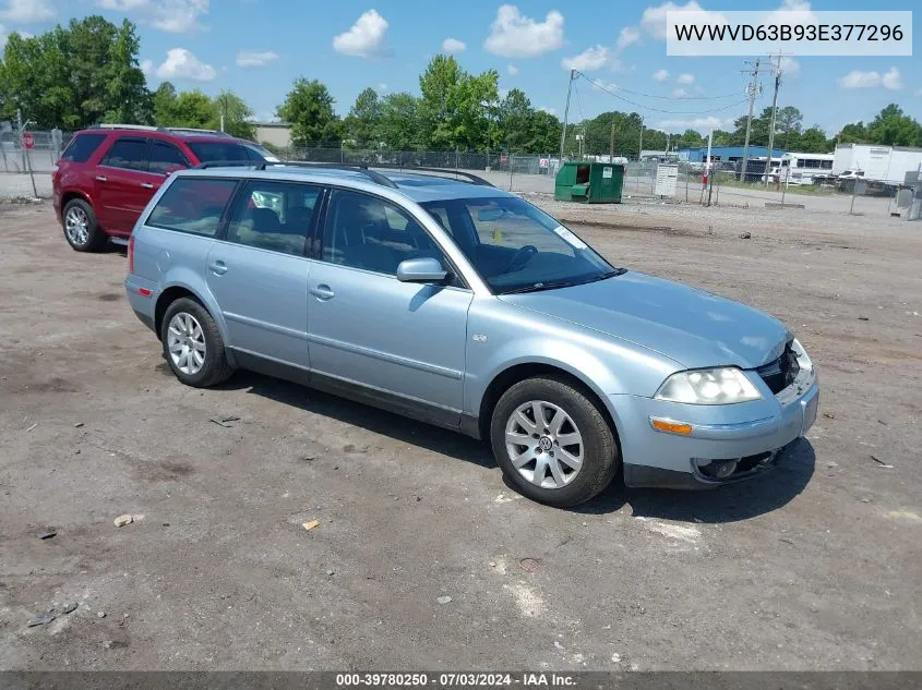 2003 Volkswagen Passat Gls VIN: WVWVD63B93E377296 Lot: 39780250