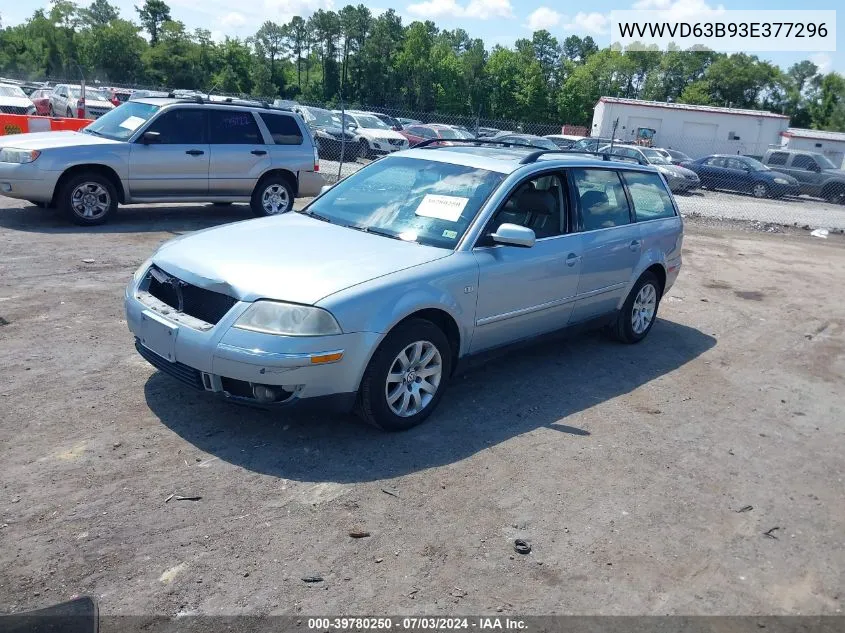 2003 Volkswagen Passat Gls VIN: WVWVD63B93E377296 Lot: 39780250