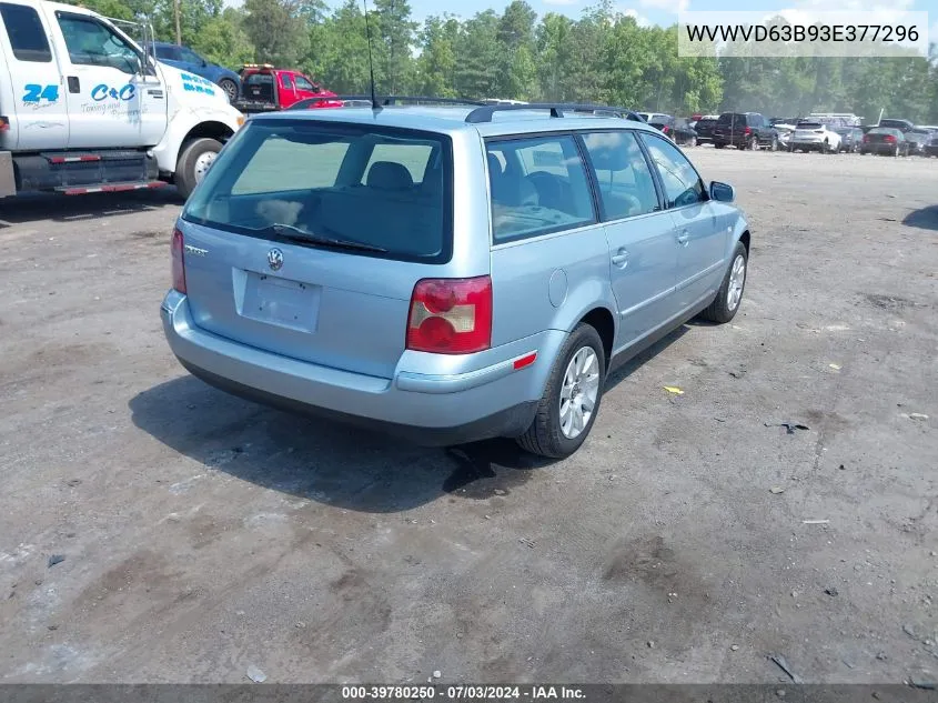 WVWVD63B93E377296 2003 Volkswagen Passat Gls