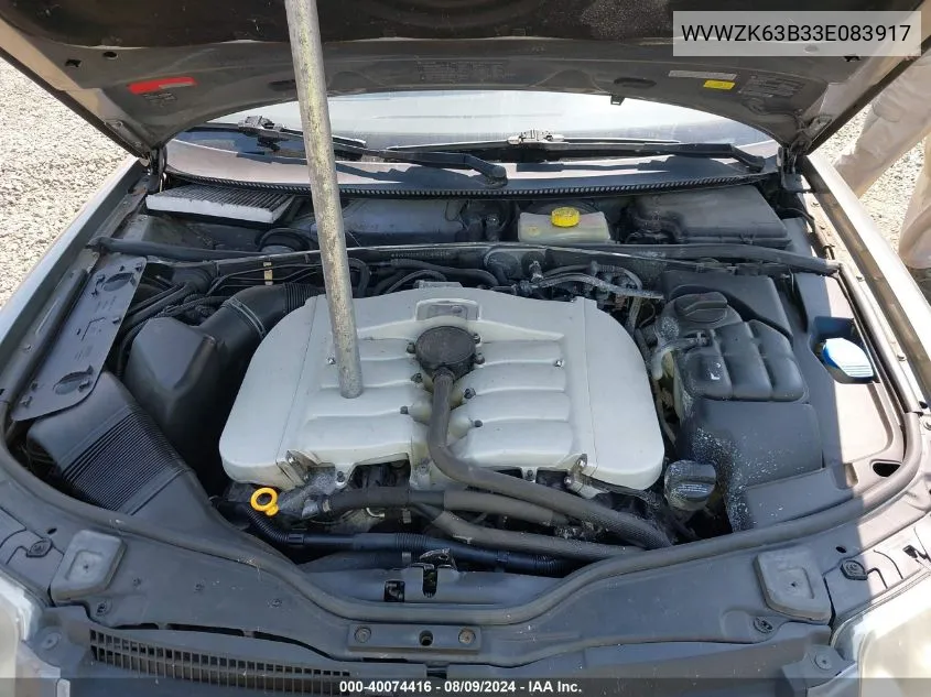 WVWZK63B33E083917 2003 Volkswagen Passat W8