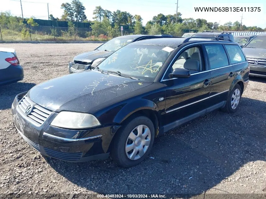 WVWND63B13E411375 2003 Volkswagen Passat Gl