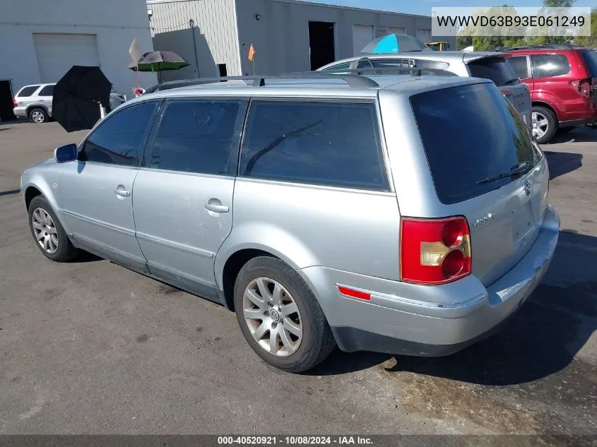 WVWVD63B93E061249 2003 Volkswagen Passat Gls