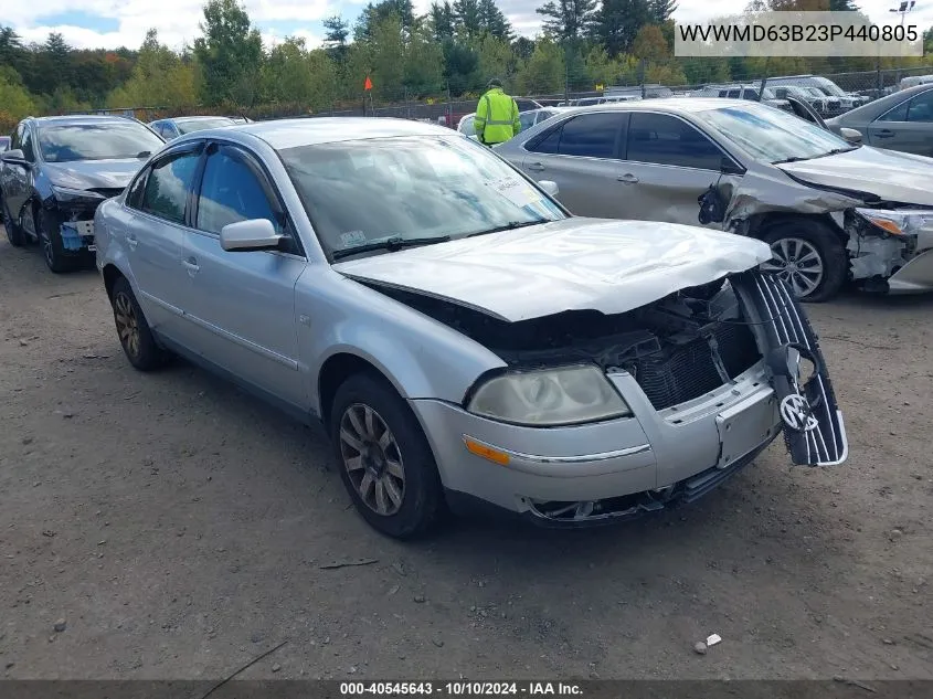 2003 Volkswagen Passat Gl VIN: WVWMD63B23P440805 Lot: 40545643