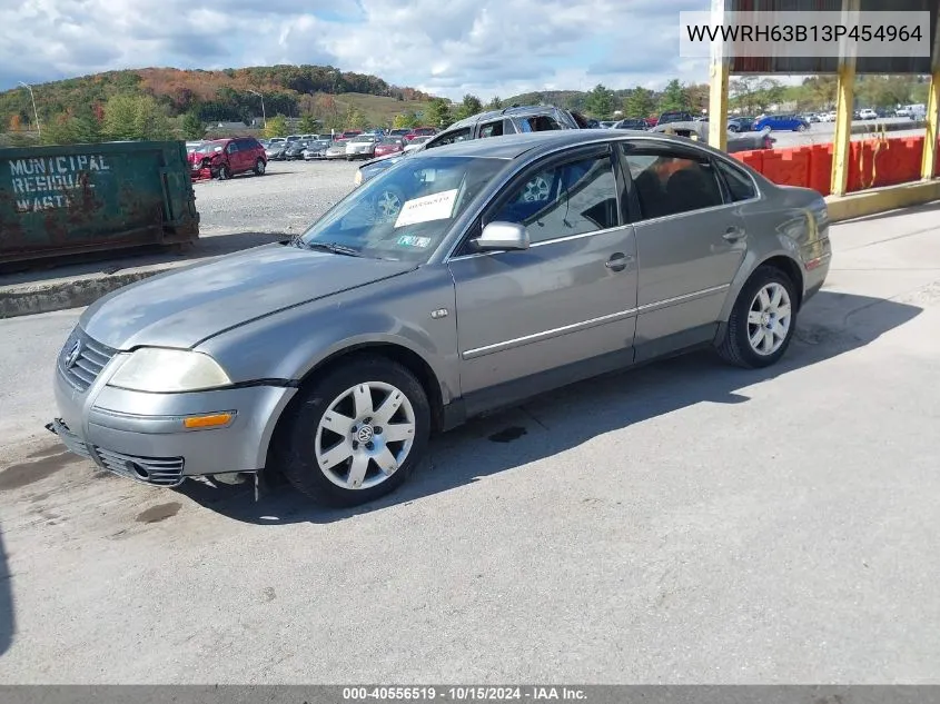 2003 Volkswagen Passat Glx VIN: WVWRH63B13P454964 Lot: 40556519