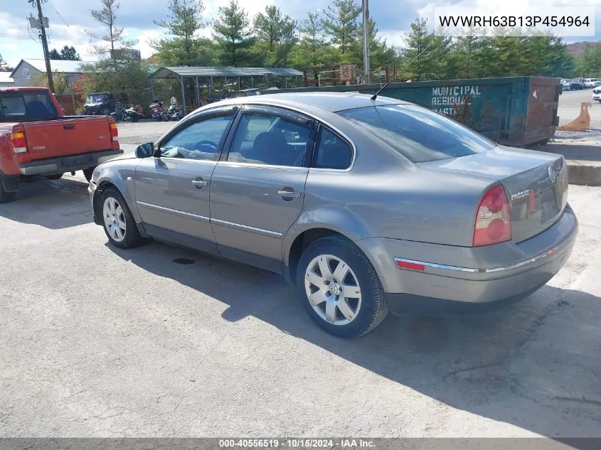 2003 Volkswagen Passat Glx VIN: WVWRH63B13P454964 Lot: 40556519