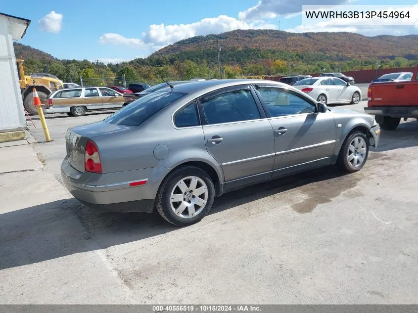 2003 Volkswagen Passat Glx VIN: WVWRH63B13P454964 Lot: 40556519