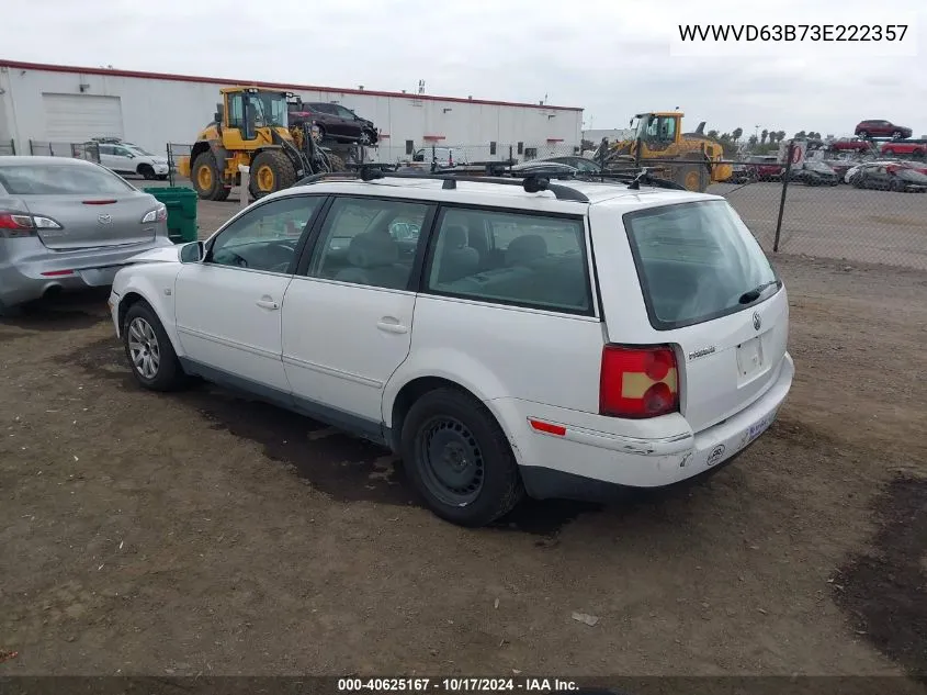 2003 Volkswagen Passat Gls VIN: WVWVD63B73E222357 Lot: 40625167