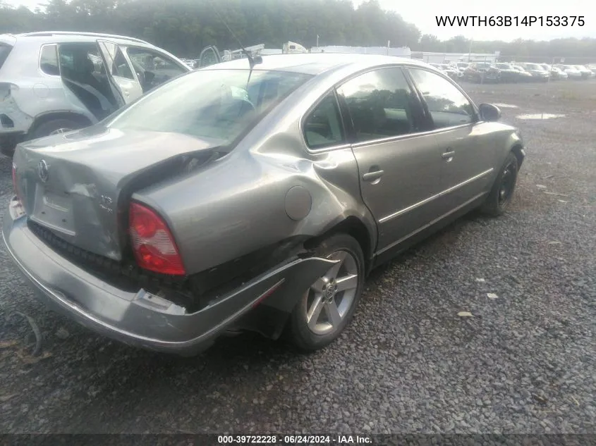 WVWTH63B14P153375 2004 Volkswagen Passat Glx