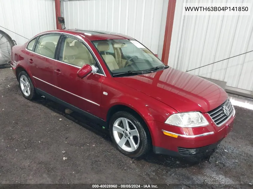 WVWTH63B04P141850 2004 Volkswagen Passat Glx