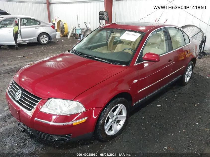 WVWTH63B04P141850 2004 Volkswagen Passat Glx