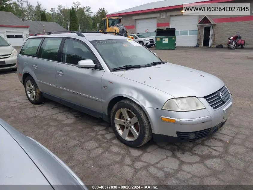 2004 Volkswagen Passat Glx VIN: WVWWH63B64E027845 Lot: 40377838